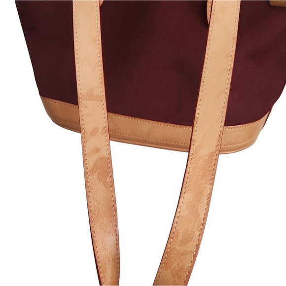 Dooney & Bourke Vintage Leather and Canvas Tote - Picture 7 of 8